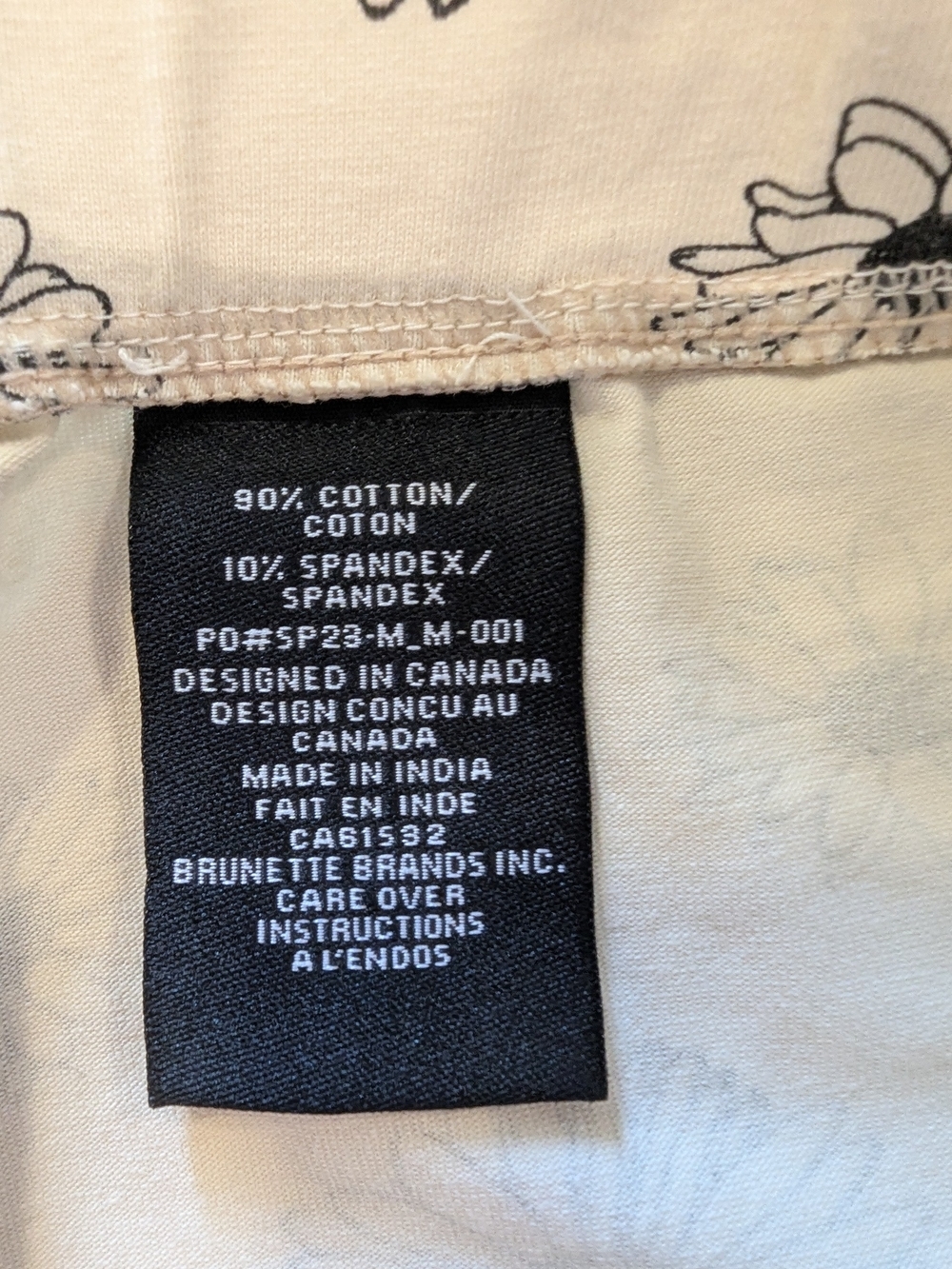 4/$40 Brunette The Label Floral Bike Shorts – Cream Daisy Print - Picture 6 of 6